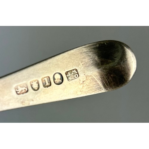 148 - A GEORGE III SILVER LADLE MARKED FOR GEORGE SMITH III AND WILLIAM FEARN,

Weight 54gms