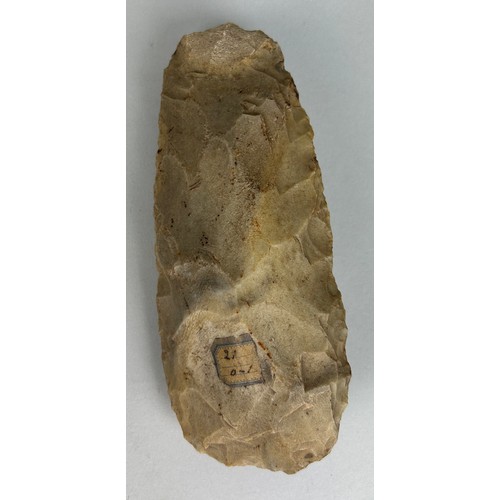 236 - A FRENCH NEOLITHIC FLAKED AXE, 

From an old private collection, with labels. 

16cm x 6cm