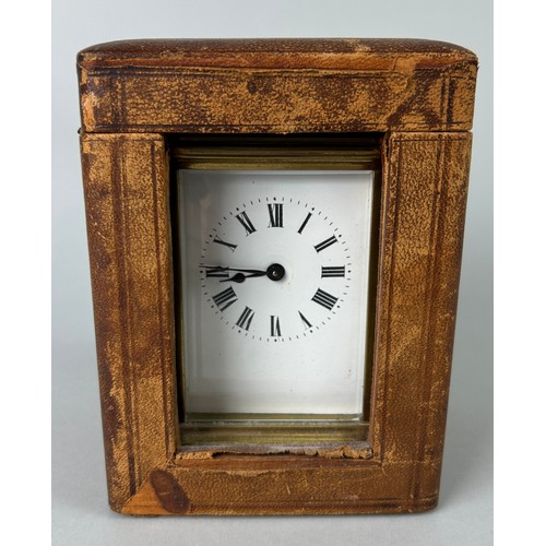 342 - A FRENCH CARRIAGE CLOCK IN CASE