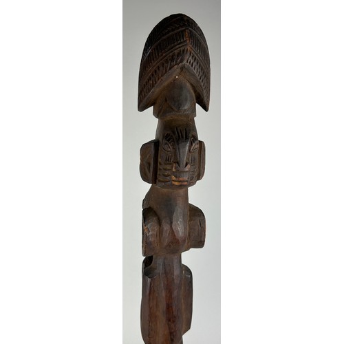 124 - TWO YORUBA DANCE WANDS,

63cm length and 60 cm length each