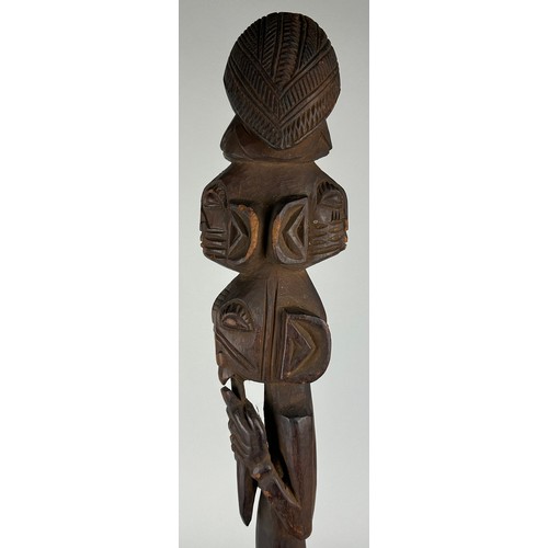 124 - TWO YORUBA DANCE WANDS,

63cm length and 60 cm length each