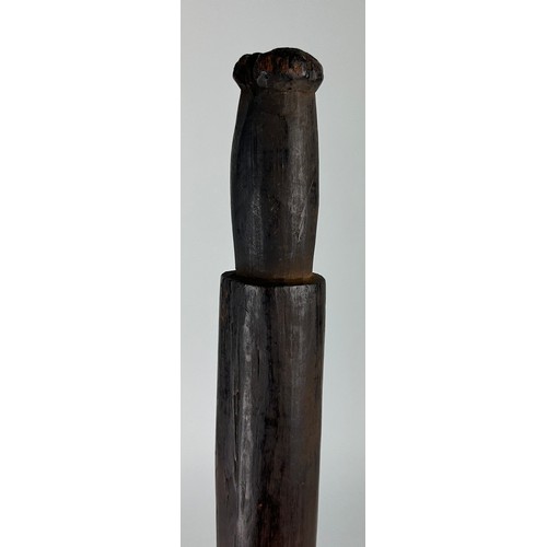 124 - TWO YORUBA DANCE WANDS,

63cm length and 60 cm length each