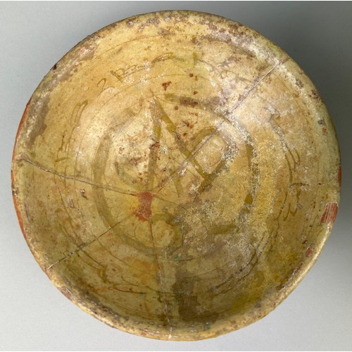 125 - TWO IRANIAN NISHAPUR BOWLS POSSIBLY 9TH / 10TH CENTURY, 

The smaller one with writing to interior a... 