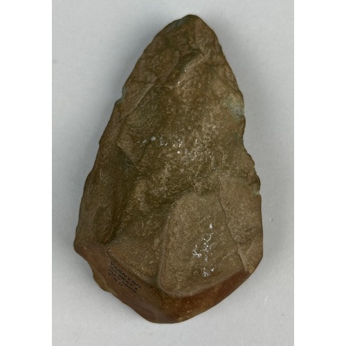 237 - PALAEOLITHIC ENGLISH HAND AXE,

Thames Valley Palaeolithic Handaxe. Found in Yarnton quarry reject p... 