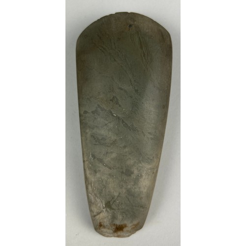 241 - A VERY LARGE AND FINE NEOLITHIC AXE PROBABLY LANGDALE TUFF, LAKE DISTRICT

British origin.

London p... 