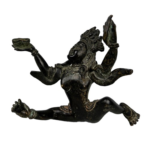 392 - A BRONZE BUDDHIST FIGURE, 

12cm x 9cm