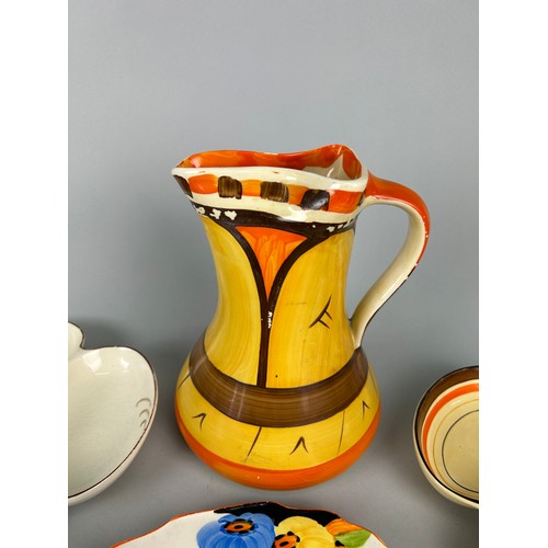 369 - A COLLECTION OF ART DECO CERAMICS,

To include Myott jugs, Trent, Sylvac, Balmoral and more.