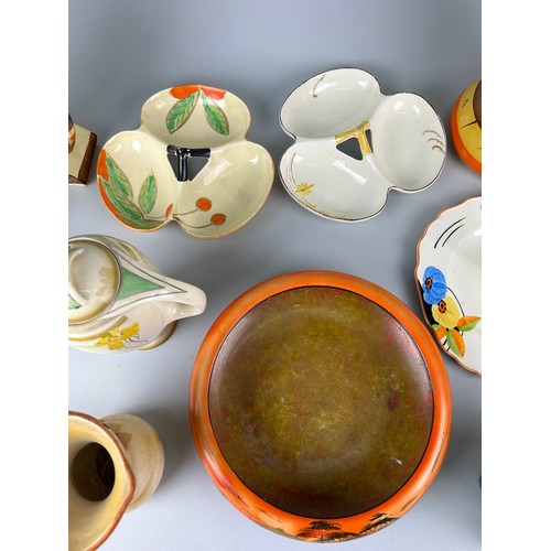 369 - A COLLECTION OF ART DECO CERAMICS,

To include Myott jugs, Trent, Sylvac, Balmoral and more.