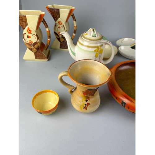 369 - A COLLECTION OF ART DECO CERAMICS,

To include Myott jugs, Trent, Sylvac, Balmoral and more.