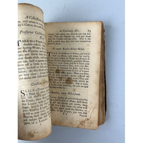 315 - A COLLECTION OF RECEIPTS IN COOKERY, PHYSICK AND SURGERY, PART II BY SEVERAL HANDS, SEVENTH EDITION ... 