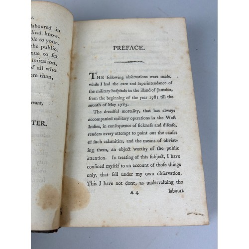 309 - JOHN HUNTER FRS 'OBSERVATIONS ON THE DISEASES OF THE ARMY IN JAMAICA AND ON THE BEST MEANS OF PRESER... 