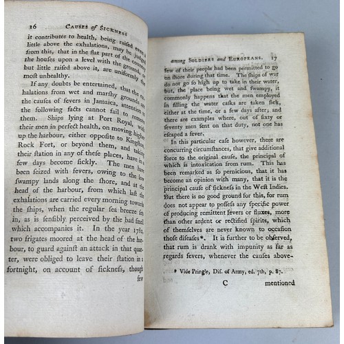 309 - JOHN HUNTER FRS 'OBSERVATIONS ON THE DISEASES OF THE ARMY IN JAMAICA AND ON THE BEST MEANS OF PRESER... 