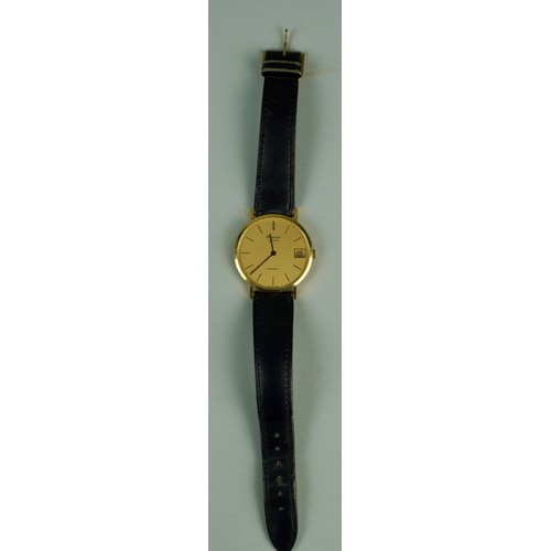 167 - AN 18CT GOLD CHOPARD GENTLEMAN'S WRISTWATCH, 

Weight with strap: 39gms