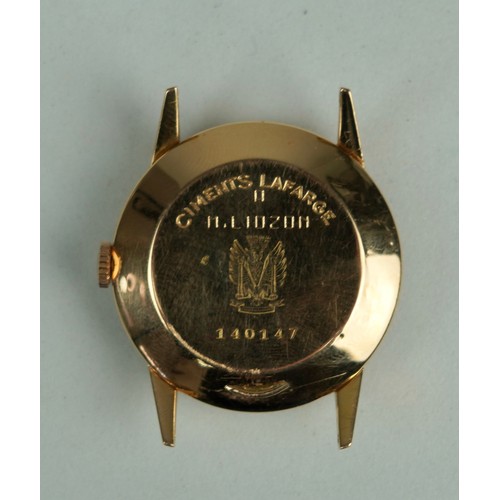 210 - 18CT GOLD LIP CHRONOMETER CIMENTS LAFARAGE WATCH 29.8gms