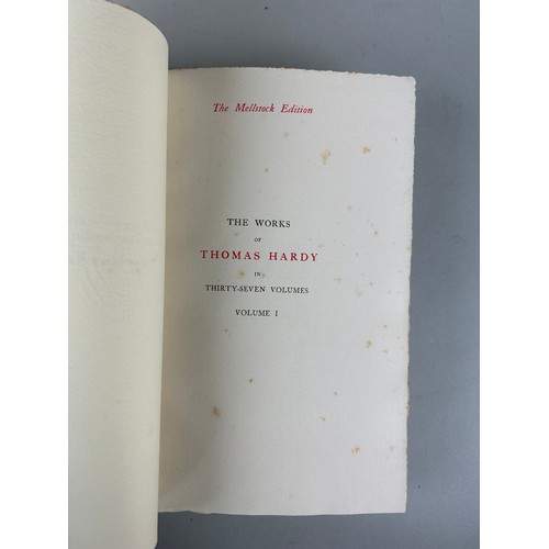 311 - THOMAS HARDY THE WORKS 'MELLSTOCK EDITION' THIRTY SEVEN VOLUMES (37) 1/500 SETS,

Volume one signed ... 