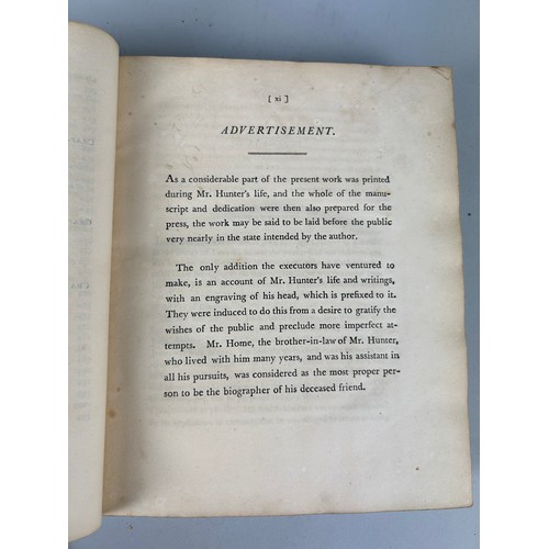 306 - JOHN HUNTER: A TREATISE ON THE BLOOD, INFLAMMATION AND GUN-SHOT WOUNDS TO WHICH IS PRE-FIXED A SHORT... 