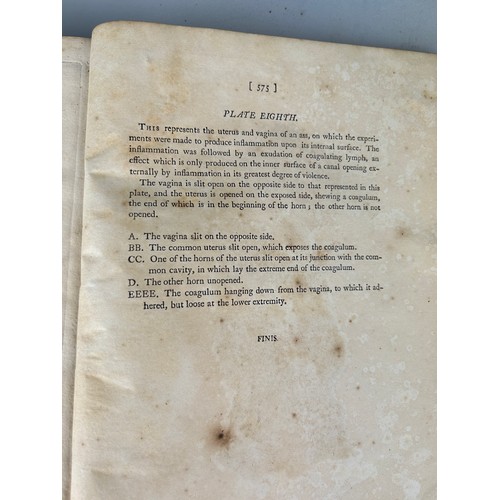 306 - JOHN HUNTER: A TREATISE ON THE BLOOD, INFLAMMATION AND GUN-SHOT WOUNDS TO WHICH IS PRE-FIXED A SHORT... 