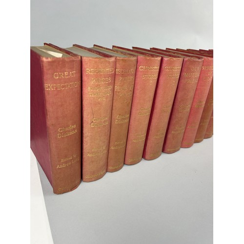 312 - CHARLES DICKENS 'THE COMPLETE WORKS OF CHARLES DICKENS' 34 VOLUMES 'GADSHILL EDITIONS',

Red cloth b... 