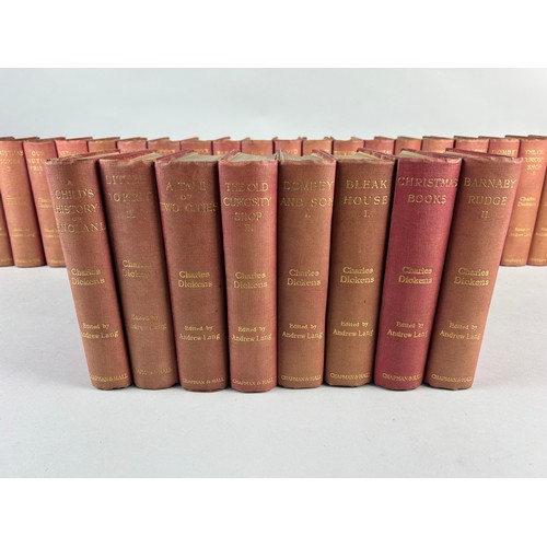 312 - CHARLES DICKENS 'THE COMPLETE WORKS OF CHARLES DICKENS' 34 VOLUMES 'GADSHILL EDITIONS',

Red cloth b... 