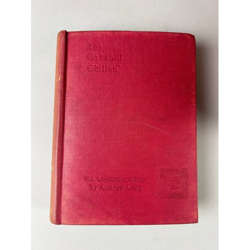 312 - CHARLES DICKENS 'THE COMPLETE WORKS OF CHARLES DICKENS' 34 VOLUMES 'GADSHILL EDITIONS',

Red cloth b... 