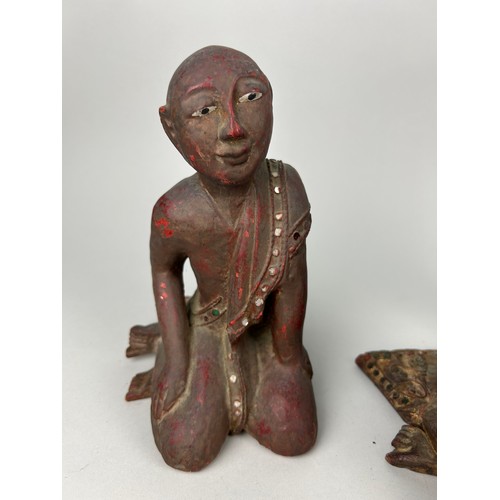 404A - A COLLECTION OF 20TH CENTURY FIGURES IN PRAYER, 

Largest 40cm L x 17cm H