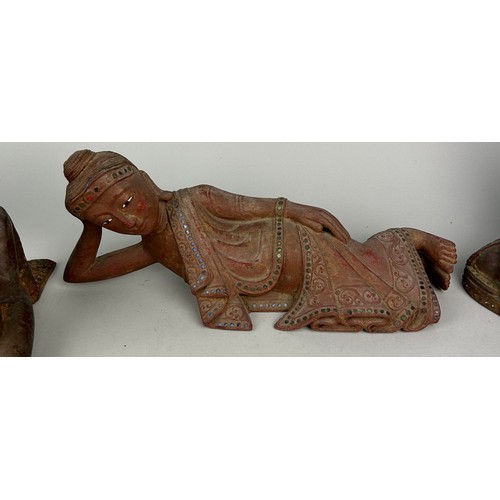 404A - A COLLECTION OF 20TH CENTURY FIGURES IN PRAYER, 

Largest 40cm L x 17cm H