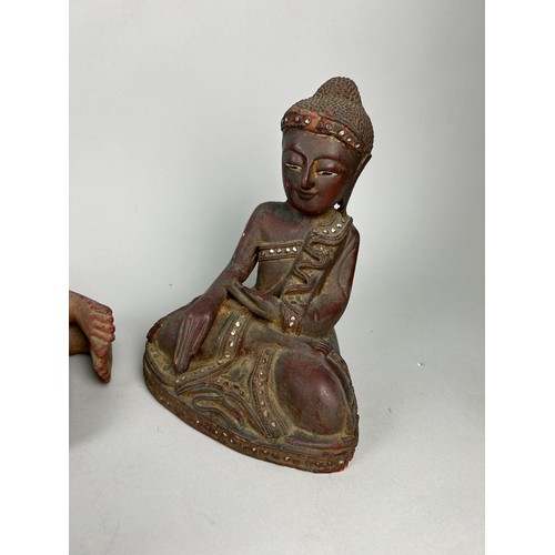 404A - A COLLECTION OF 20TH CENTURY FIGURES IN PRAYER, 

Largest 40cm L x 17cm H