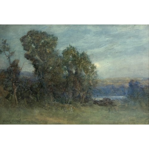 434 - WALTER EMSLEY (1860-1938) A AWATERCOLOUR ON PAPER PAINTING OF A LANDSCAPE SCENE, 

51cm x 36cm 

Mou... 