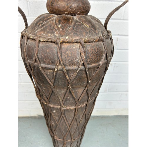 536 - A LARGE AFRICAN STORAGE VESSEL,

88cm x 36cm