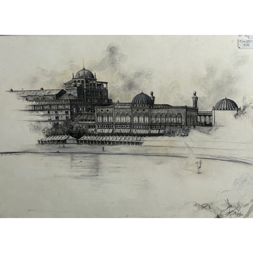 458 - A PRINT OF CRYSTAL PALACE IN LONDON, 

61cm x 44cm 

Mounted in a frame and glazed.