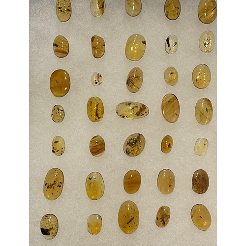 267 - A LARGE COLLECTION OF AMBER WITH INSECT FOSSILS

An exceptional grouping of insects in amber from th... 