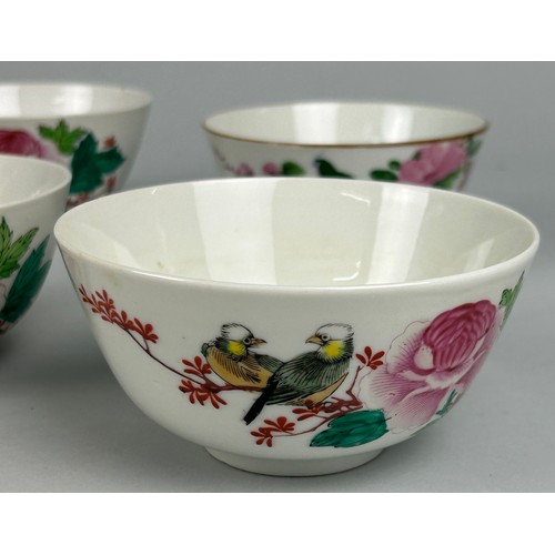 73 - A SET OF EIGHT 20TH CENTURY CHINESE BOWLS DECORATED WITH BIRDS AND FLOWERS (8) 

12cm x 6cm