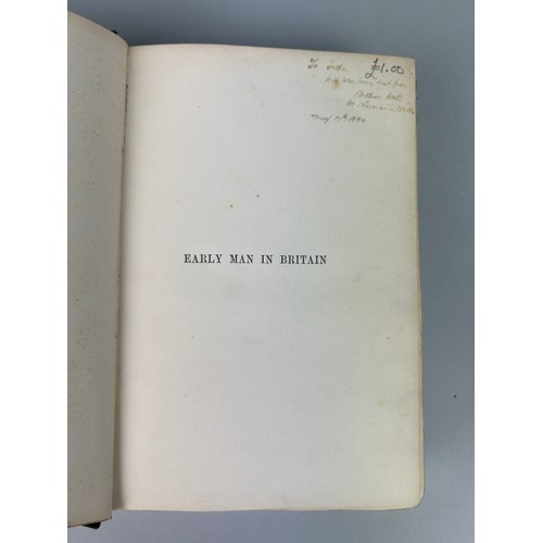 288 - WILLIAM BOYD DAWKINS: EARLY MAN IN BRITIAN, 1880, 

Embossed cloth.