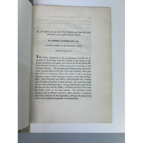 286 - GEORGE CUMBERLAND: DESCRIPTIONS OF SOME NEW FOSSIL ENCRINI AND PENTACRINI LATELY DISCOVERED IN THE N... 