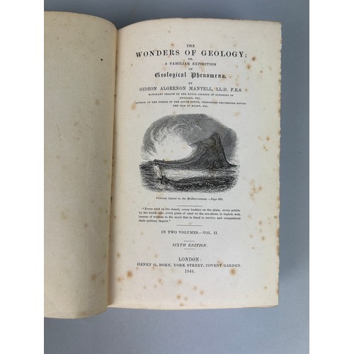 279 - GIDEON MANTELL (1790-1852) WONDERS OF GEOLOGY SIXTH EDITION IN TWO VOLUMES, 

Cloth bound.