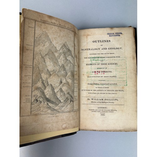 294 - WILLIAM PHILLIPS (1775-1828): OUTLINES OF MINERALOGY AND GEOLOGY, SECOND EDITION 1816, 

With map.