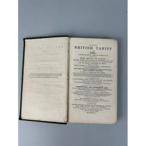 289 - ELLIS R: BRITISH TARIFF FOR 1835,