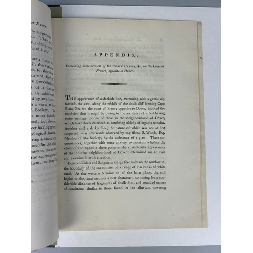 285 - WILLIAM PHILLIPS (1775-1828): REMARKS ON THE CHALK CLIFFS IN THE NEIGHBOURHOOD OF DOVER AND IN THE B... 