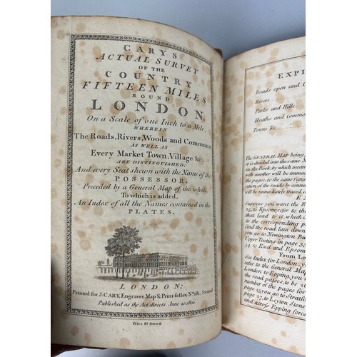 298 - CARY'S SURVEY OF THE COUNTRY FIFTEEN MILES AROUND LONDON, 

Coloured in outline.