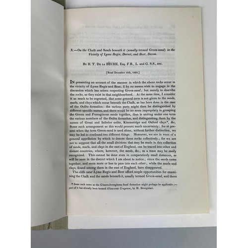 284 - HENRY DE LA BECHE (1796-1855): ON THE CHALK AND SANDS IN THE VICINITY OF LYME REGIS, 1825, 

Geologi... 