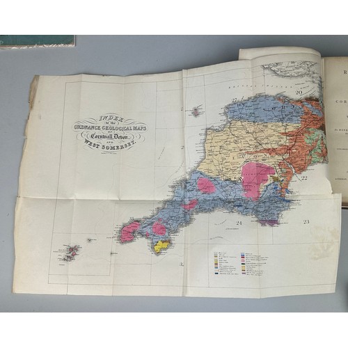 302 - HENRY DE LA BECHE: REPORT ON THE GEOLOGY OF CORNWALL, DEVON AND WEST SOMERSET,

Hand coloured fold m... 