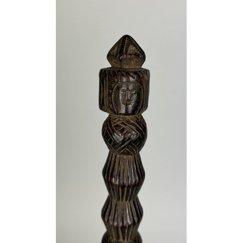 397 - A WOODEN TIBETAN PHURBA

23cm x 3cm