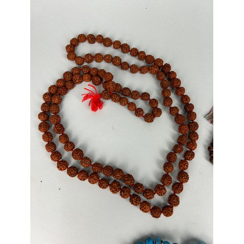 399 - A COLLECTION OF TIBETAN PRAYER BEADS