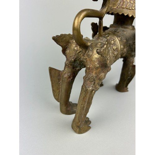 10 - A LARGE 19TH OR 20TH CENTURY BRONZE FIGURE OF A LION,

30cm x 30cm x 10cm