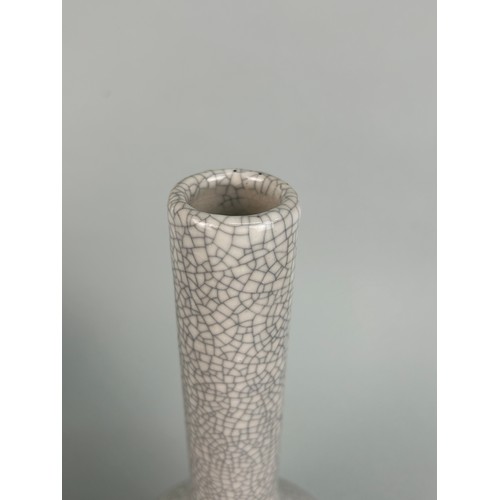 84 - A CHINESE CRACKLE GLAZED BOTTLE VASE, 

31cm H