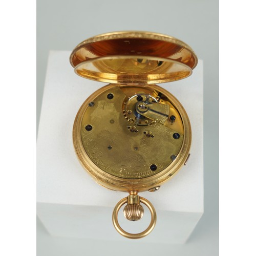 172 - AN 18CT GOLD CHRONOGRAPH POCKET WATCH 
146gms,

Outer case 5.6cm D