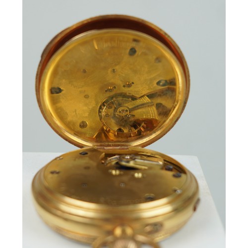 172 - AN 18CT GOLD CHRONOGRAPH POCKET WATCH 
146gms,

Outer case 5.6cm D