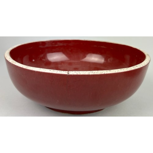 49 - A 19TH CENTURY CHINESE SANG DE BOUEF OR 'LANGYAO' BOWL, 

19cm x 6cm