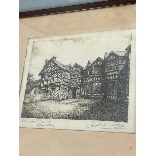 467 - A COLLECTION OF EARLY 20TH CENTURY ETCHINGS SIGNED 'F.H.S' AND ANOTHER UNRELATED (8)

Mostly mounted... 