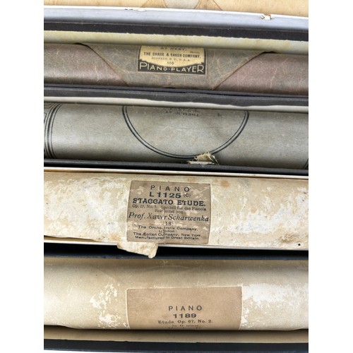 558A - MUSIC INTEREST: A COLLECTION OF ANTIQUE MELLOGRAPIC ROLLS IN ORIGINAL BOXES(Qty)